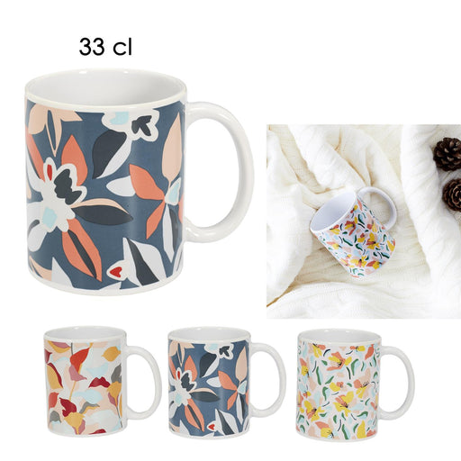 1 piece - FLOWERS MUG 33CL - for color option contact us on 03 46 45 47