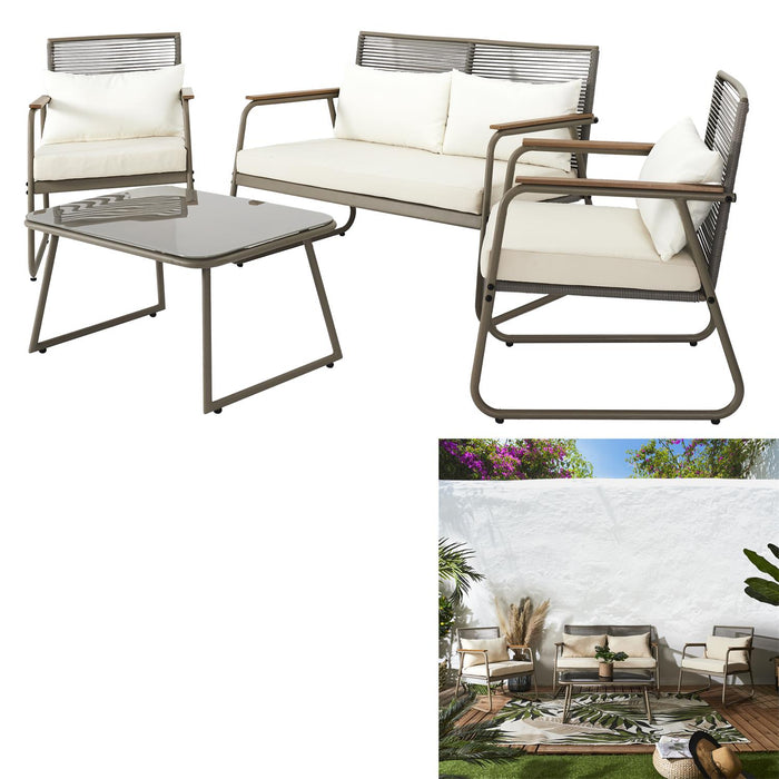 GARDEN FURNITURE PALMA BEIGE 4 PCS