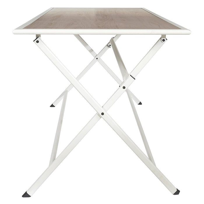 WOOD EFFECT METAL TABLE BARCELONA 110X70