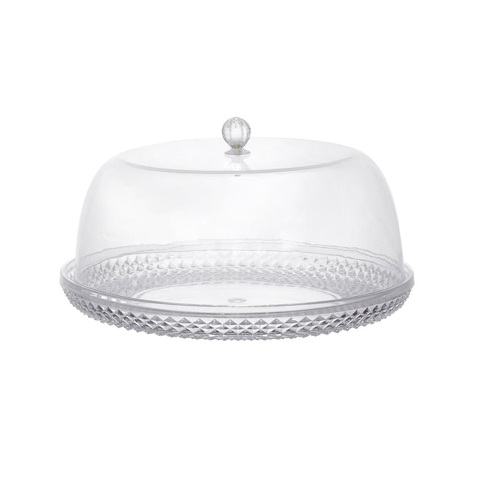 TRANSPARENT PS CLOCHE CAKE TRAY H35 CM