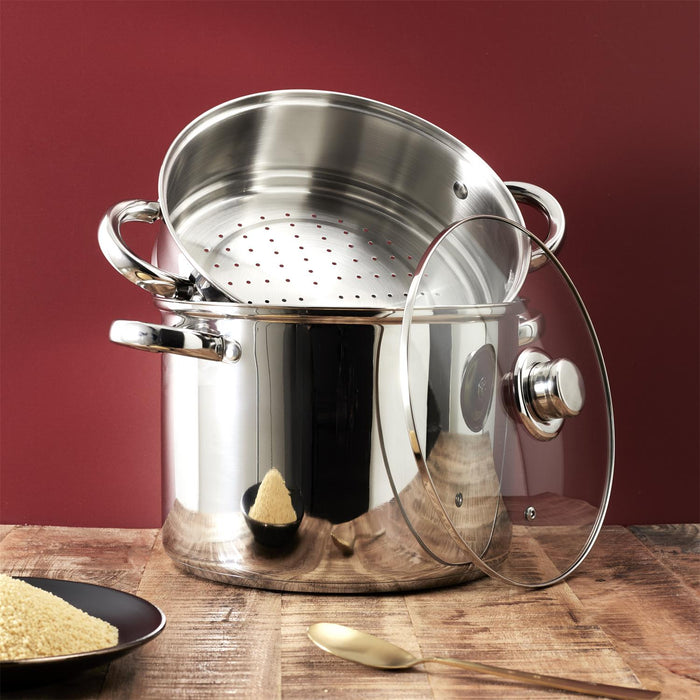 METAL COUSCOUSSIER WITH INDUCTION LID 8L