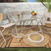 FORMENTERA TEMPERED GLASS TABLE BEIGE 110X70CM