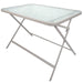 FORMENTERA TEMPERED GLASS TABLE BEIGE 110X70CM