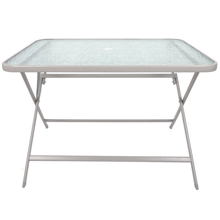 FORMENTERA TEMPERED GLASS TABLE BEIGE 110X70CM