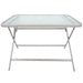 FORMENTERA TEMPERED GLASS TABLE BEIGE 110X70CM