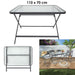 TEMPERED GLASS TABLE FORMENTERA GREY 110X70CM