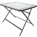 TEMPERED GLASS TABLE FORMENTERA GREY 110X70CM