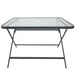 TEMPERED GLASS TABLE FORMENTERA GREY 110X70CM