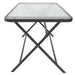 TEMPERED GLASS TABLE FORMENTERA GREY 110X70CM