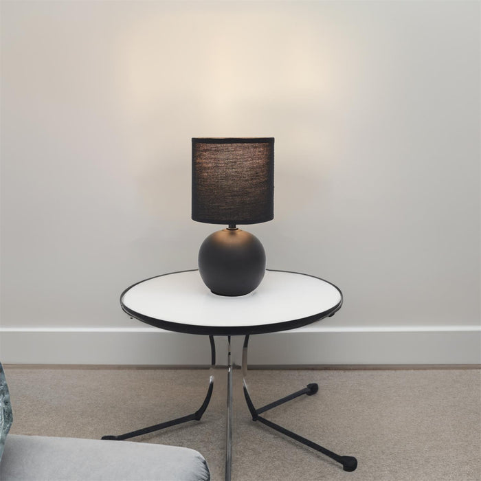 CERAMIC TABLE LAMP H25CM BLACK
