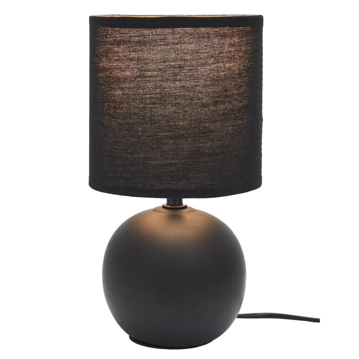 CERAMIC TABLE LAMP H25CM BLACK