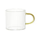 1 piece - GLASS ESPRESSO CUP WITH COLOURED HANDLE 15CL - for color option contact us on 03 46 45 47
