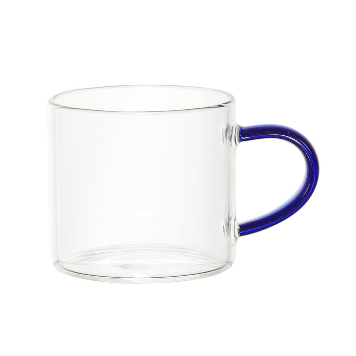 1 piece - GLASS ESPRESSO CUP WITH COLOURED HANDLE 15CL - for color option contact us on 03 46 45 47