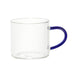 1 piece - GLASS ESPRESSO CUP WITH COLOURED HANDLE 15CL - for color option contact us on 03 46 45 47