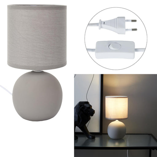 TABLE LAMP H25CM TAUPE MATT