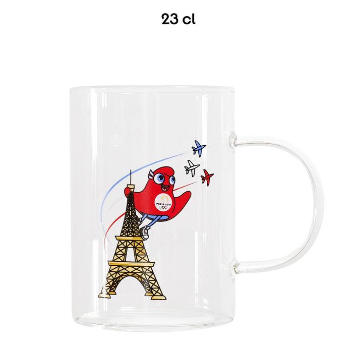 STRAIGHT GLASS MUG OLY EIFFEL TOWER 23CL
