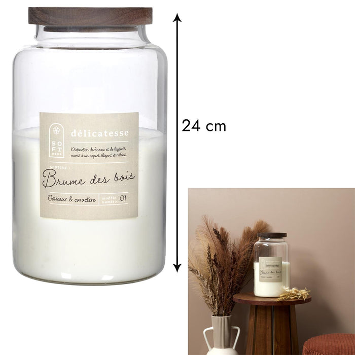 SCENTED CANDLE POT TOP ACACIA SOFTNESS H24CM