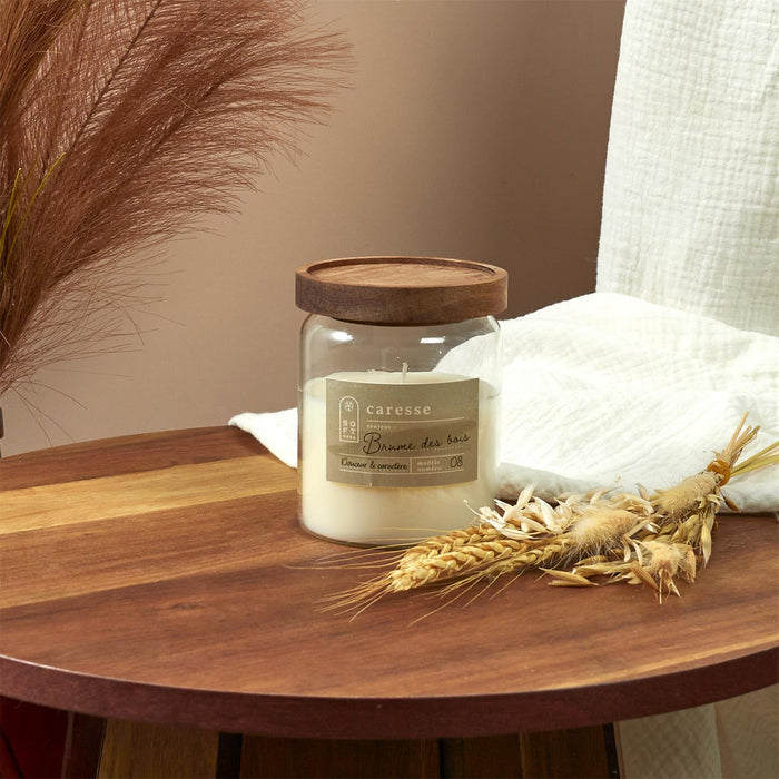 1 piece - SCENTED CANDLE POT TOP ACACIA SOFTNESS H11.5CM - for color option contact us on 03 46 45 47