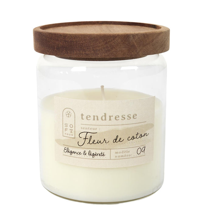 1 piece - SCENTED CANDLE POT TOP ACACIA SOFTNESS H11.5CM - for color option contact us on 03 46 45 47