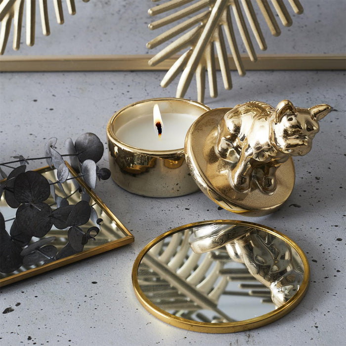 1 piece - SCENTED CANDLE BULLDOG - for color option contact us on 03 46 45 47