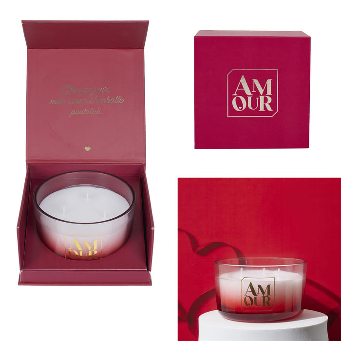 SCENTED CANDLE 3 HANDLES GIFT BOX LOVE