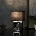 CERAMIC LAMP CHROME FINISH H32.5CM
