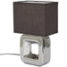 CERAMIC LAMP CHROME FINISH H32.5CM