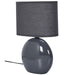 OVAL CERAMIC LAMP ANTHRACITE GREY H30CM