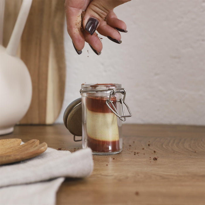 GLASS JAR WITH ACACIA LID 70ML