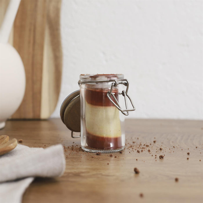 GLASS JAR WITH ACACIA LID 70ML