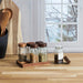 SPICE JARS X6 ON ACACIA TRAY