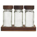 SPICE JARS X6 ON ACACIA TRAY
