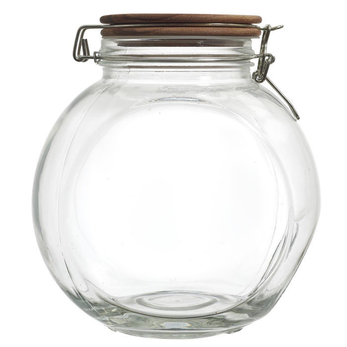 2 POSITION ACACIA STORAGE JAR