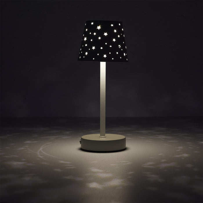 RECHARGEABLE TABLE LAMP WITH OPENWORK STARS M6