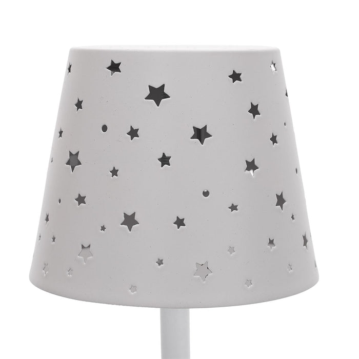 RECHARGEABLE TABLE LAMP WITH OPENWORK STARS M6