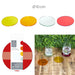 1 set - COLOURED GLASS COASTER D10CM X4 - for color option contact us on 03 46 45 47
