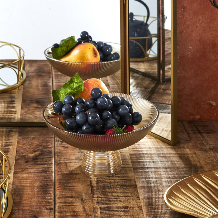 AMBER GLASS FRUIT BASKET 1.1L M8