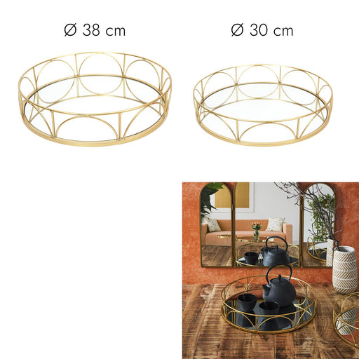MIRROR PRESENTATION TRAY X2 30 38CM M4