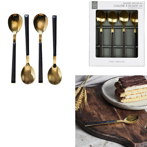 DESSERT SPOON BLACK X4 CHARLOTTE M8