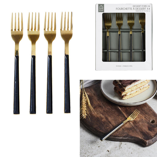 DESSERT FORK BLACK X4 CHARLOTTE M8
