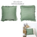 SAGE GREEN WAFFLE CUSHION 40X40CM M6
