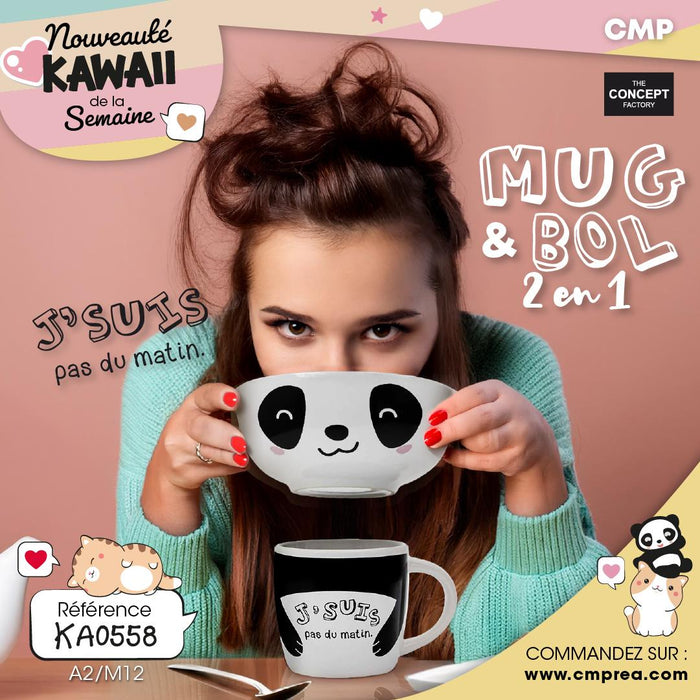 1 piece - MUG AND BOWL KAWAII M12 - for color option contact us on 03 46 45 47