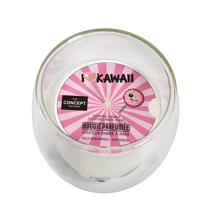 1 piece - SCENTED CANDLE GLASS DOUBLE WALL KAWAII M12 - for color option contact us on 03 46 45 47