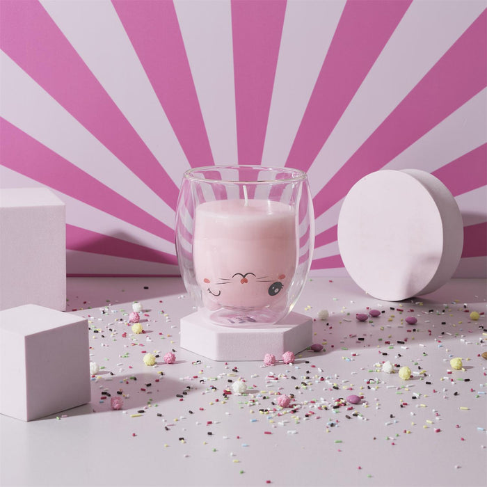 1 piece - SCENTED CANDLE GLASS DOUBLE WALL KAWAII M12 - for color option contact us on 03 46 45 47