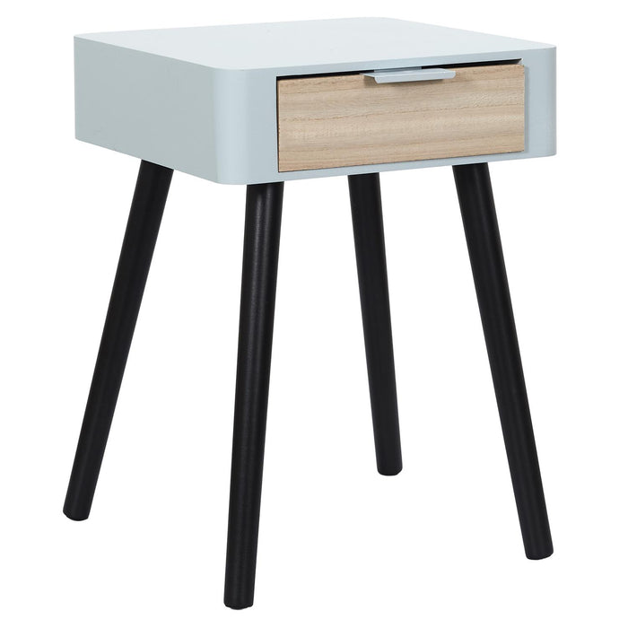 BEDSIDE TABLE 1 DRAWER IN GREY WOOD