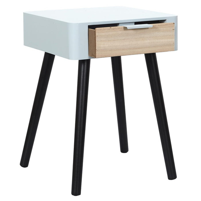 BEDSIDE TABLE 1 DRAWER IN GREY WOOD