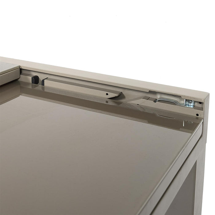 HARIA EXTENDABLE GARDEN TABLE 80X80 160CM BEIGE M1