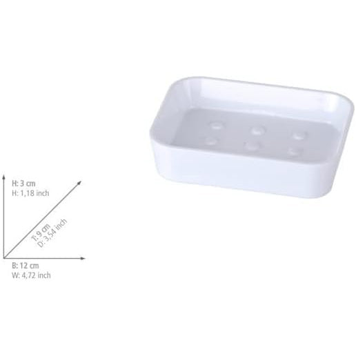 SOAP DISH CANDY WHITE