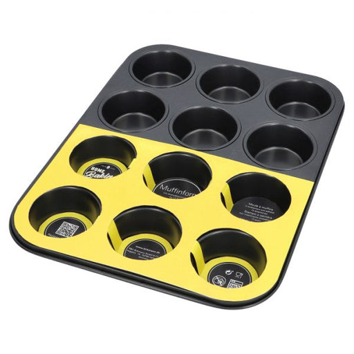 MUFFIN PAN,7CM,35.5X27CM,H3CM,12 MOULDS PER TRAY,W