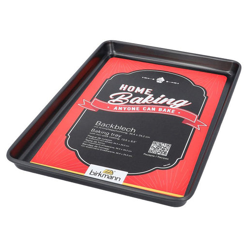 BAKING TRAY,34.5CMX24CM,H2.2CM,WITH BLACK NON STIC